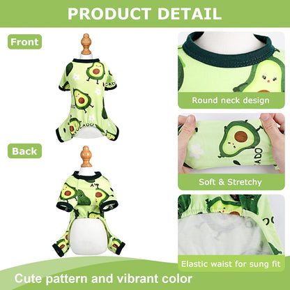 Dog Pajamas Pjs Spring Summer Dog Clothes for Small Dogs Girl - Boy - Medium Size Dogs, Soft Stretchy Puppy Clothes Doggie Onesies Cat Pet Jammies Outfit (Floral, Large)