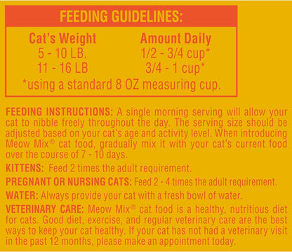 Meow Mix Original Choice Dry Cat Food, 18 Ounce (Pack of 6), Complete & Balanced Nutrition