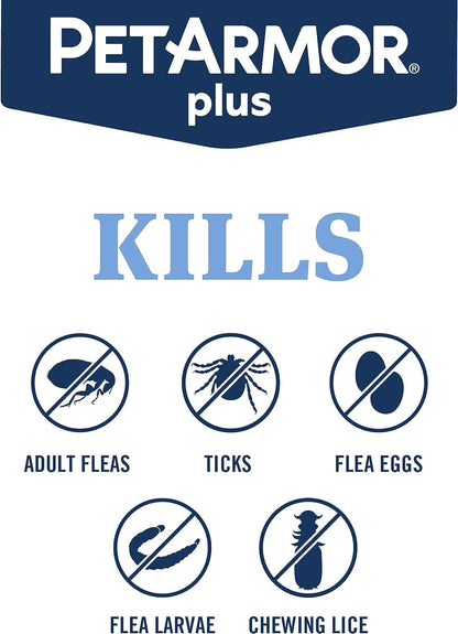 Petarmor plus Flea & Tick Prevention for Cats over 1.5 Lbs, Waterproof Topical, Fast Acting & Long Lasting, Compare to Leading Brand, 3 Doses