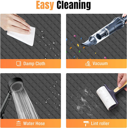 Dog Car Seat Cover for Back Seat, Larger Dog Car Bed Cover with Strong Bottom, Car Back Seat Extender for Dogs, Dog Hammock for Car SUV Truck, Black Footprint