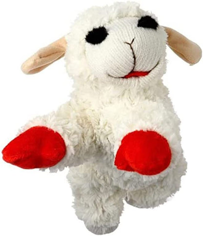 Multipet INTERNATIONAL 843140 Lambchop Plush Squeak Toy Mini for Pets, 6-Inch, White, Small