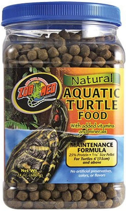 Zoo Med Natural Aquatic Turtle Food, Maintenance Formula, 24-Ounce