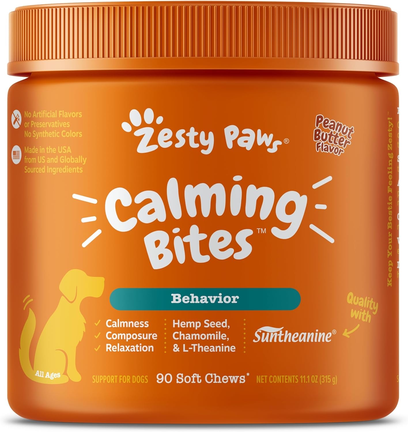 Zesty Paws Calming Chews for Dogs Composure & Relaxation for Everyday Stress & Separation Turkey 90 Count