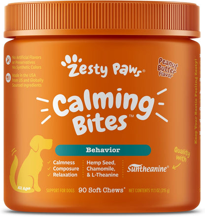 Zesty Paws Calming Chews for Dogs Composure & Relaxation for Everyday Stress & Separation Turkey 90 Count