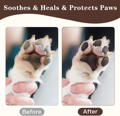 Cat Dog Paw Pad Balm Stick (2.4 Oz) | Natural Lick Safe Dog Paw Blam Protector, Soother & Moisturizer for Cracked Dry & Damaged Paws, Nose & Elbows | Snout Soother for Dogs