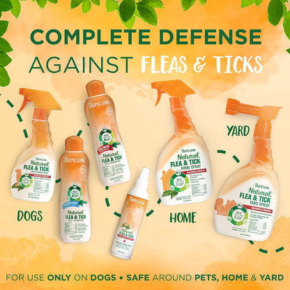 Tropiclean Natural Flea and Tick Bite Relief for Dogs | Advanced Care Itch | Relief Flea Spray for Dogs | Made in the USA | 8 Oz