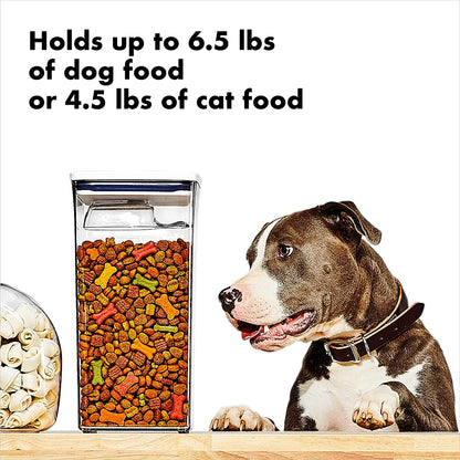 OXO Good Grips Pet POP Container – 3.0 Qt/2.8 L | Ideal for up to 2Lbs of Treats | Airtight Dog and Cat Food Storage Container | BPA Free