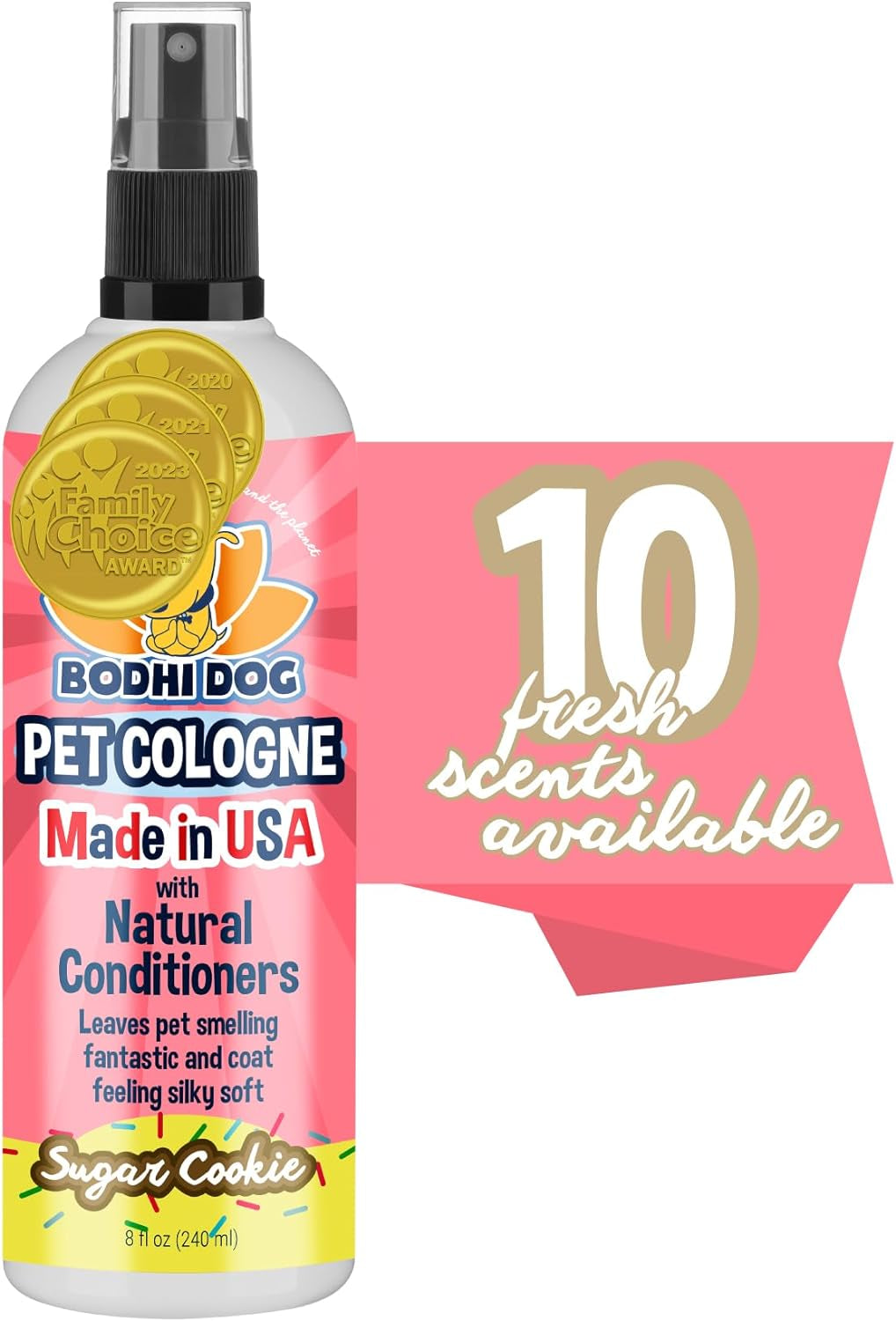 Bodhi Dog Natural Dog Cologne | Premium Scented Deodorizing Body Spray for Dogs & Cats | Neutralizes Strong Odors | Dog Perfume with Natural Dog Conditioner | Made in USA (Sugar Cookie, 8 Fl Oz)