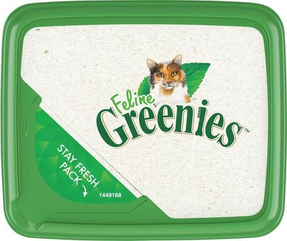 Greenies Feline Adult Natural Dental Care Cat Treats, Savory Salmon Flavor, 4.6 Oz. Pouch