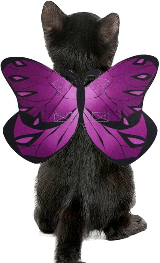 Pet Cat Bat Wings for Halloween Party Decoration, Puppy Collar Leads Cosplay Bat Costume,Cute Puppy Cat Dress up Accessories