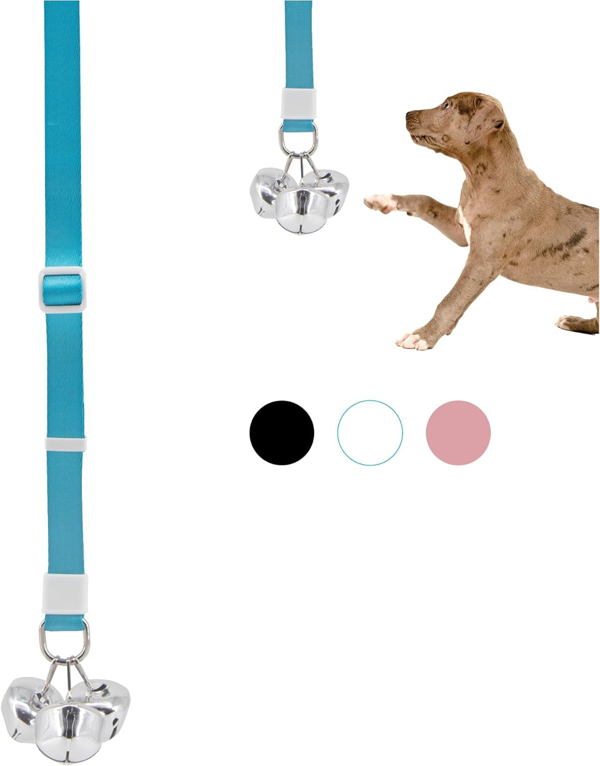 SVD.PET Puppy Bell Doorbell, Dog Bell for Potty Training, Attach to Doorknob or Anywhere near the Door, Length and Height Adjustable (Blue)