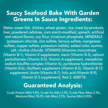 Purina Friskies Indoor Wet Cat Food, Indoor Meaty Bits Saucy Seafood Bake in Sauce - (Pack of 24) 5.5 Oz. Cans