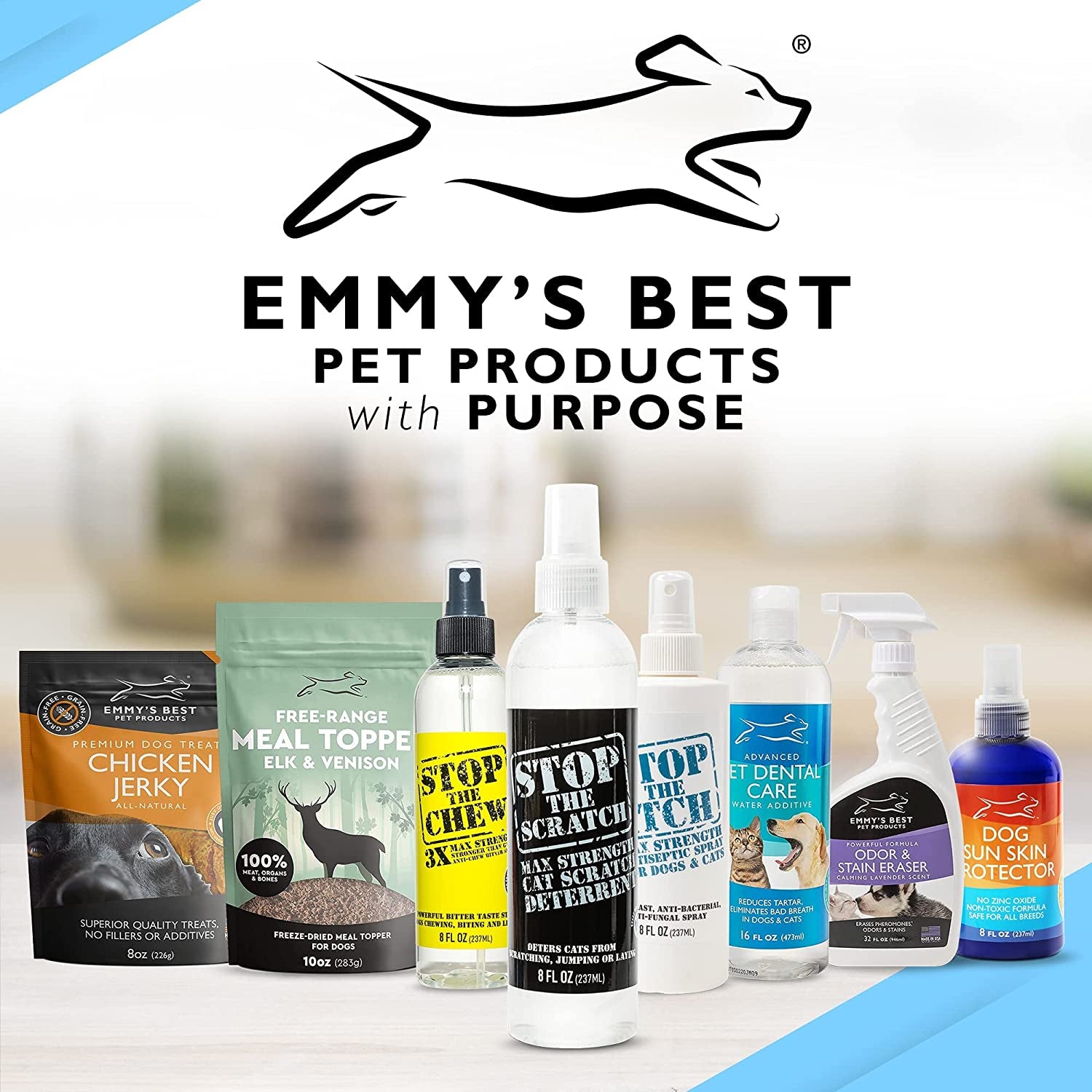 Emmy'S Best EBPP Stop the Scratch Cat Spray Deterrent for Kittens and Cats - Non-Toxic, Safe for Plants, Furniture, Floors and More Cat Deterrent Spray with Rosemary Oil