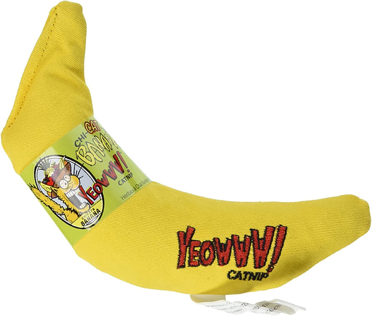 Yeowww! 100% Organic Catnip Toy, Yellow Banana 3 Pack