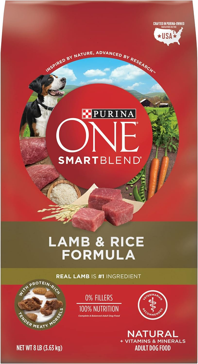 Purina ONE Dry Dog Food Lamb and Rice Formula - 8 Lb. Bag