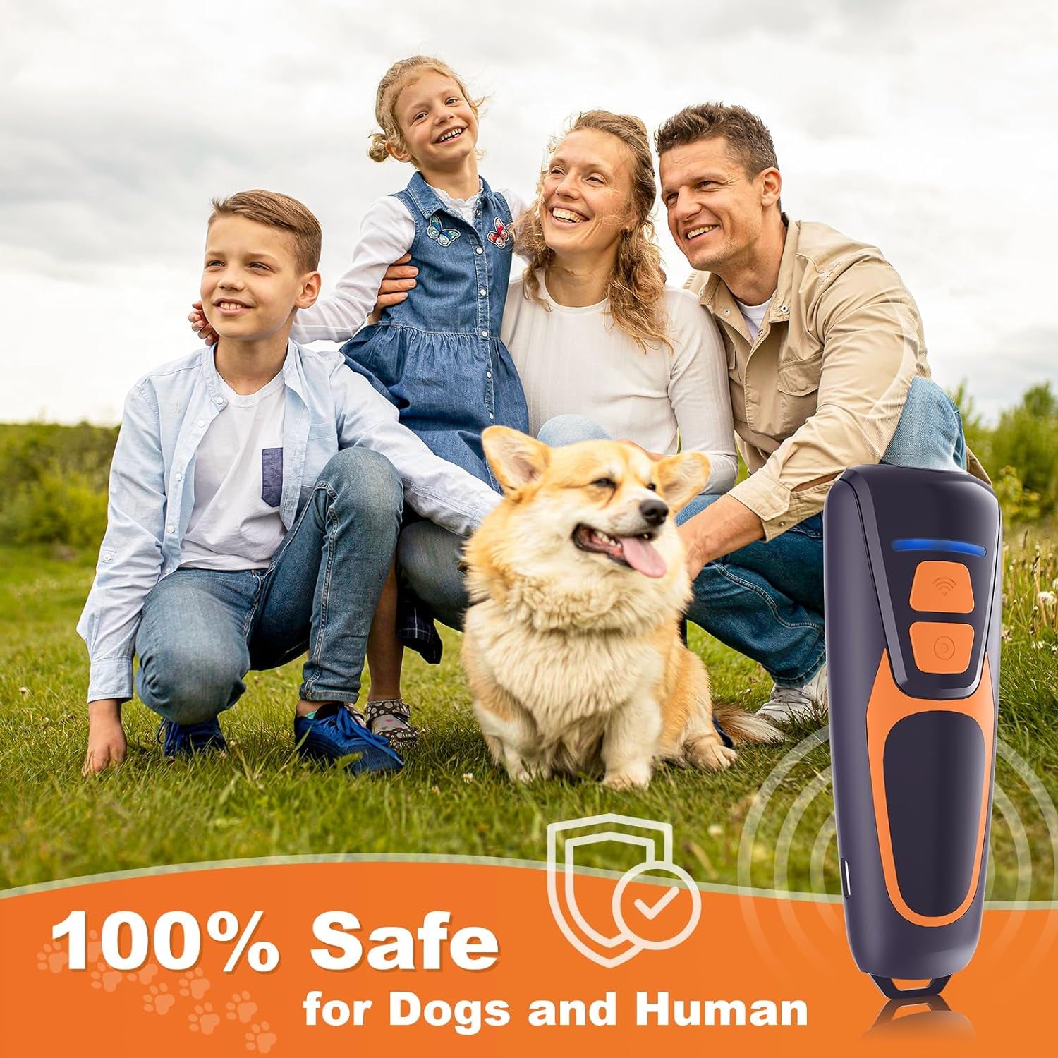 Dog Bark Deterrent Devices, Rechargeable Ultrasonic anti Barking Device for Dogs, Dog Bark Control Devices 50FT Range Safe for Dogs & Human Portable Indoor Outdoor, Dog Training & Behavior Aids