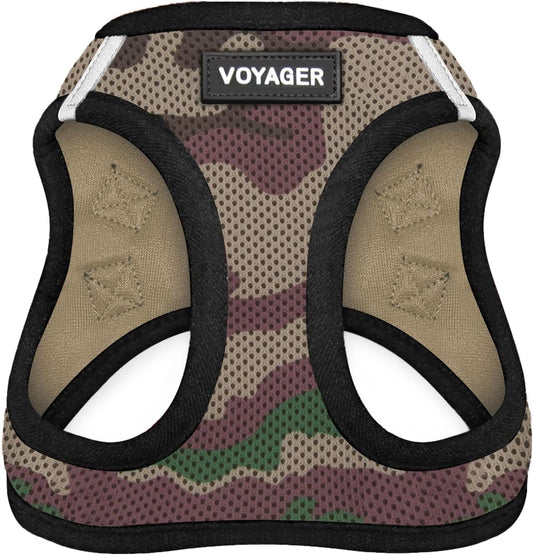 Voyager Step-In Air Dog Harness - All Weather Mesh Step in Vest Harness for Small and Medium Dogs by Best Pet Supplies - Army Base, M