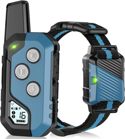 Dog Shock Collar, IP67 Waterproof Dog Training Collar with Remote, 3 Training Modes, Shock, Vibration and Beep, Rechargeable Electric Shock Collar for Large Medium Small Dog