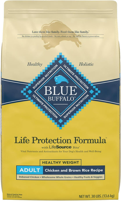 Blue Buffalo Blue Life Protection Formula Natural Adult Beef and Brown Rice Dry Dog Food, 24 Lbs.