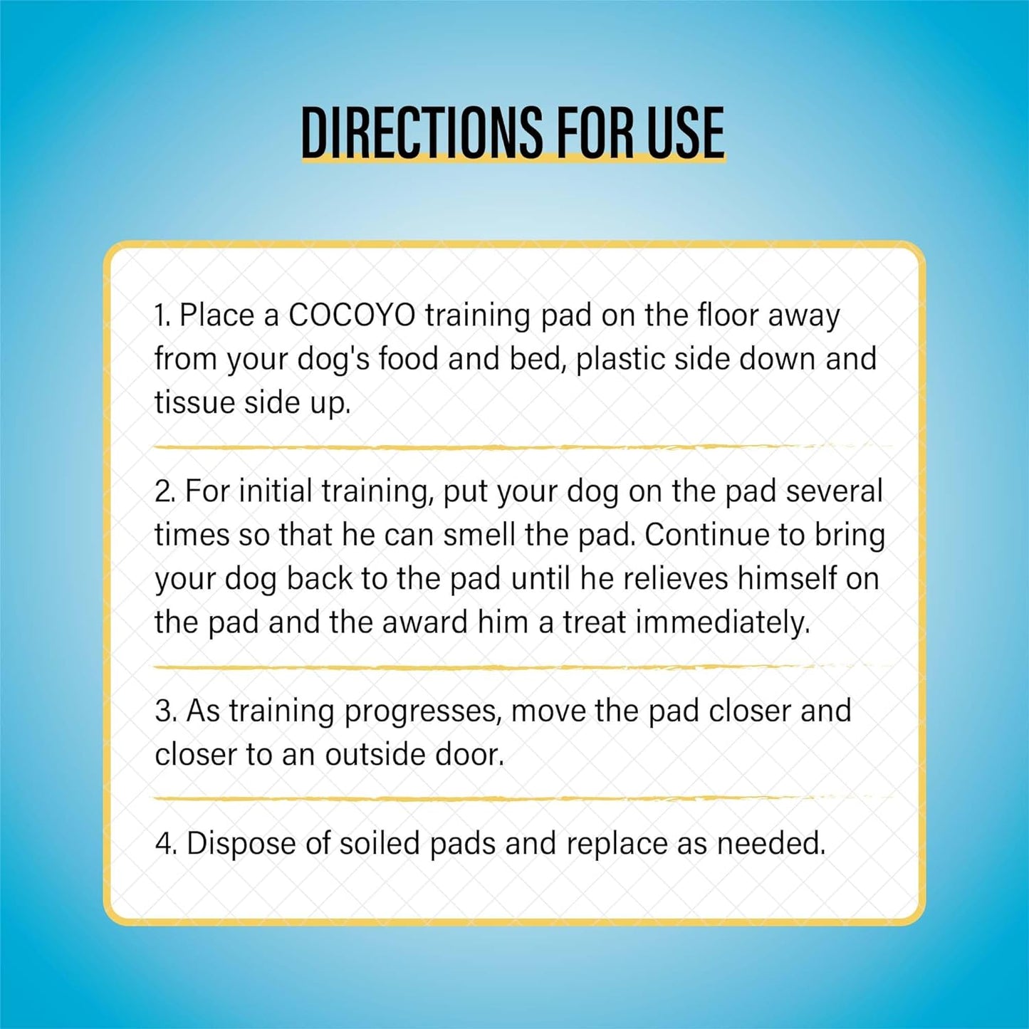 COCOYO Best Value 22"X22" Dog Training Pads 50 Count | Dog Pee Pads | Super Absorbent Puppy Pads,White