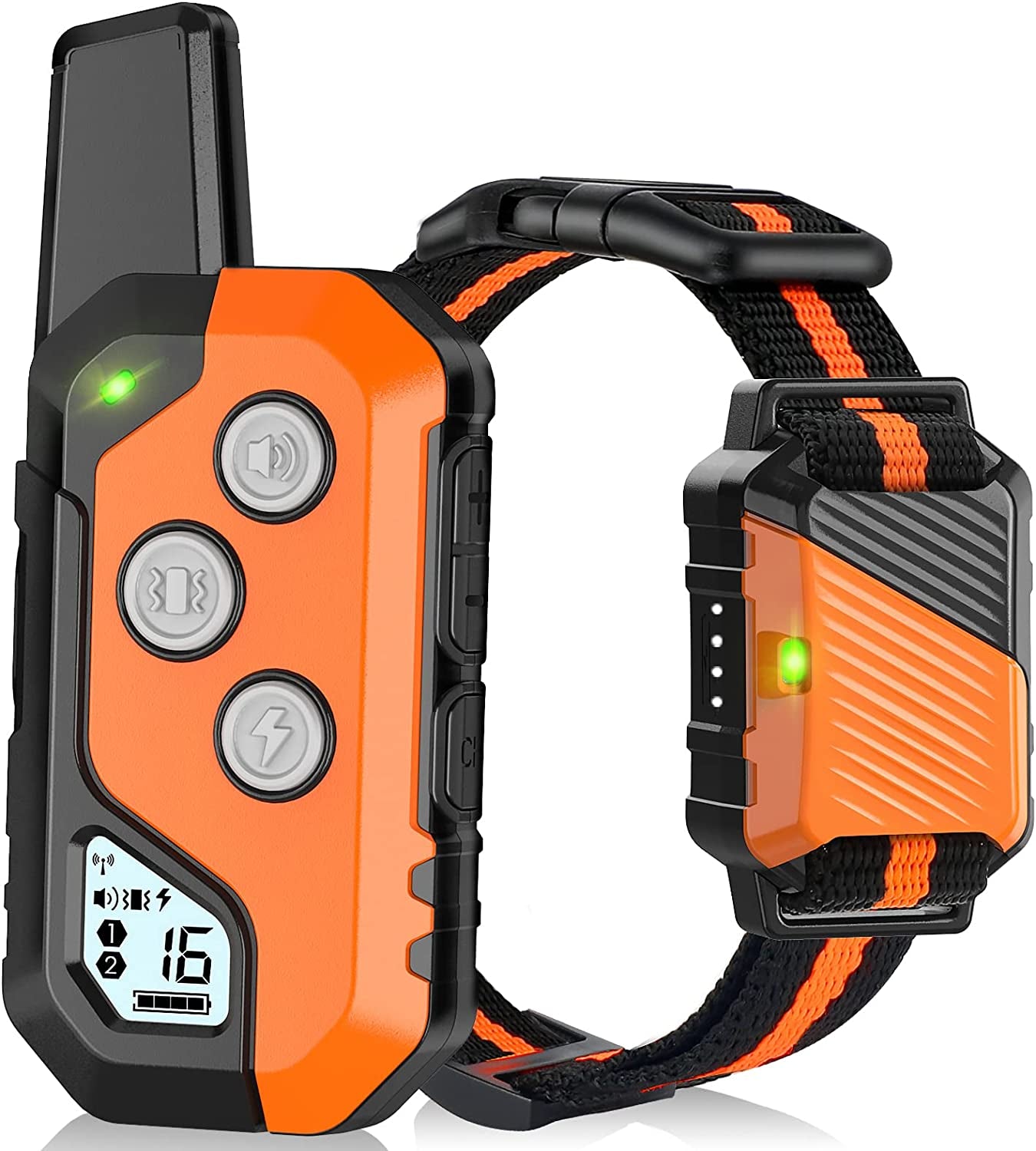 Dog Shock Collar, IP67 Waterproof Dog Training Collar with Remote, 3 Training Modes, Shock, Vibration and Beep, Rechargeable Electric Shock Collar for Large Medium Small Dog