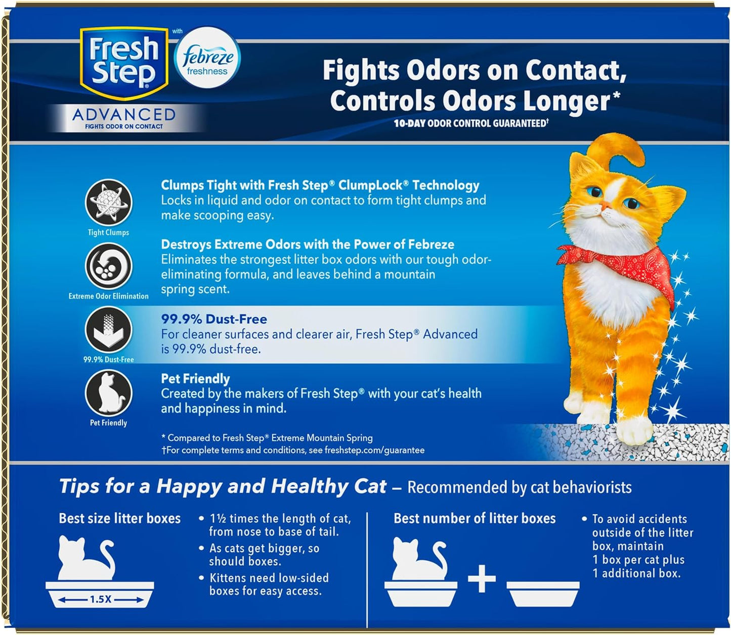 Fresh Step Advanced Extreme Clumping Litter With Febreze Freshness With Mountain Spring Scent, Fights Odor on Contact, 37 lbs. (2 x 18.5 lb. Box)