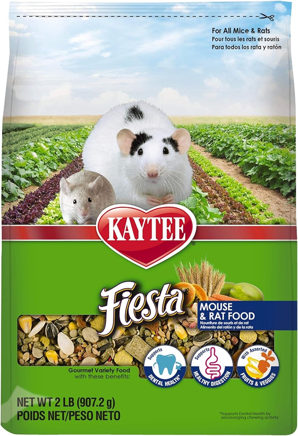 Kaytee Fiesta Mouse And Rat Food, 2-Lb Bag