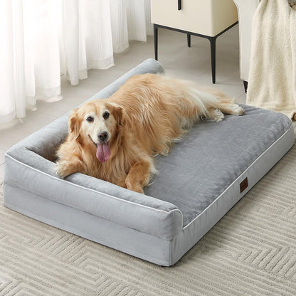 BFPETHOME Orthopedic Dog Bed for Extra Large Dogs-Big Waterproof Sofa Dog Bed with Removable Washable Cover, Large Dog Bed with Waterproof Lining and Nonskid Bottom,Pet Bed for Large Dogs