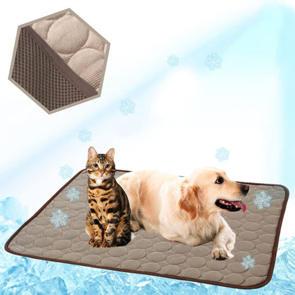 Washable Dog Cooling Mat Ice Silk Cooling Mat for Dogs Pet Self Cooling Pad Blanket Dog Cooling Pad for Indoor & Outdoor Car Seats