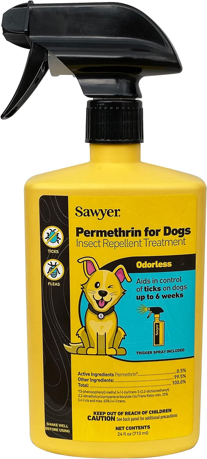 Sawyer Products SP624 Permethrin, Permethrin for Dogs Insect Repellent Treatment