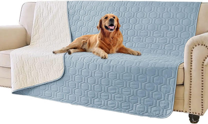 Waterproof & Anti-Slip Dog Bed Cover and Pet Blanket Sofa Pet Bed Mat ，Car Incontinence Mattress Protectors Furniture Couch Cover for Most Cats Dogs, Pets<52X82-Stoneblue>