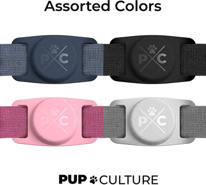 Pup Culture Airtag Dog Collar Holder, Extra-Durable, Lightweight, and Protective Airtag Case for Dog Collar - Track Your Pet Using Apple Airtag Technology - Dog Collar Airtag Holder -For Dogs and Cats