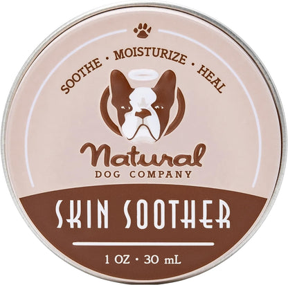 Natural Dog Company Skin Soother, 2 Oz. Stick, Allergy and Itch Relief for Dogs, Dog Moisturizer for Dry Skin, Dog Lotion, Ultimate Healing Balm, Dog Rash Cream