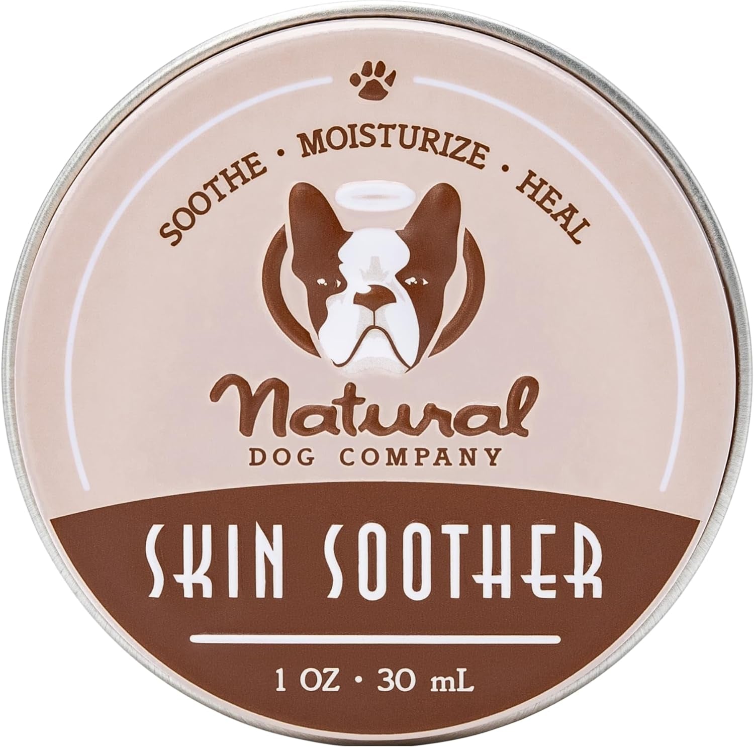 Natural Dog Company Skin Soother, 4 Oz Tin, Allergy and Itch Relief for Dogs, Dog Moisturizer for Dry Skin, Dog Lotion, Ultimate Healing Balm, Dog Rash Cream