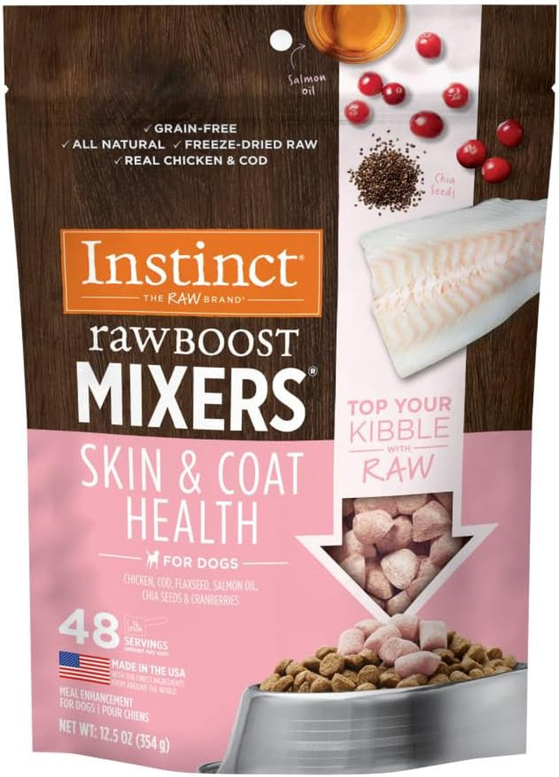 Instinct Raw Boost Mixers Freeze Dried Raw Dog Food Topper, Grain Free Dog Food Topper with Functional Ingredients 12.5 Ounce (Pack of 1)