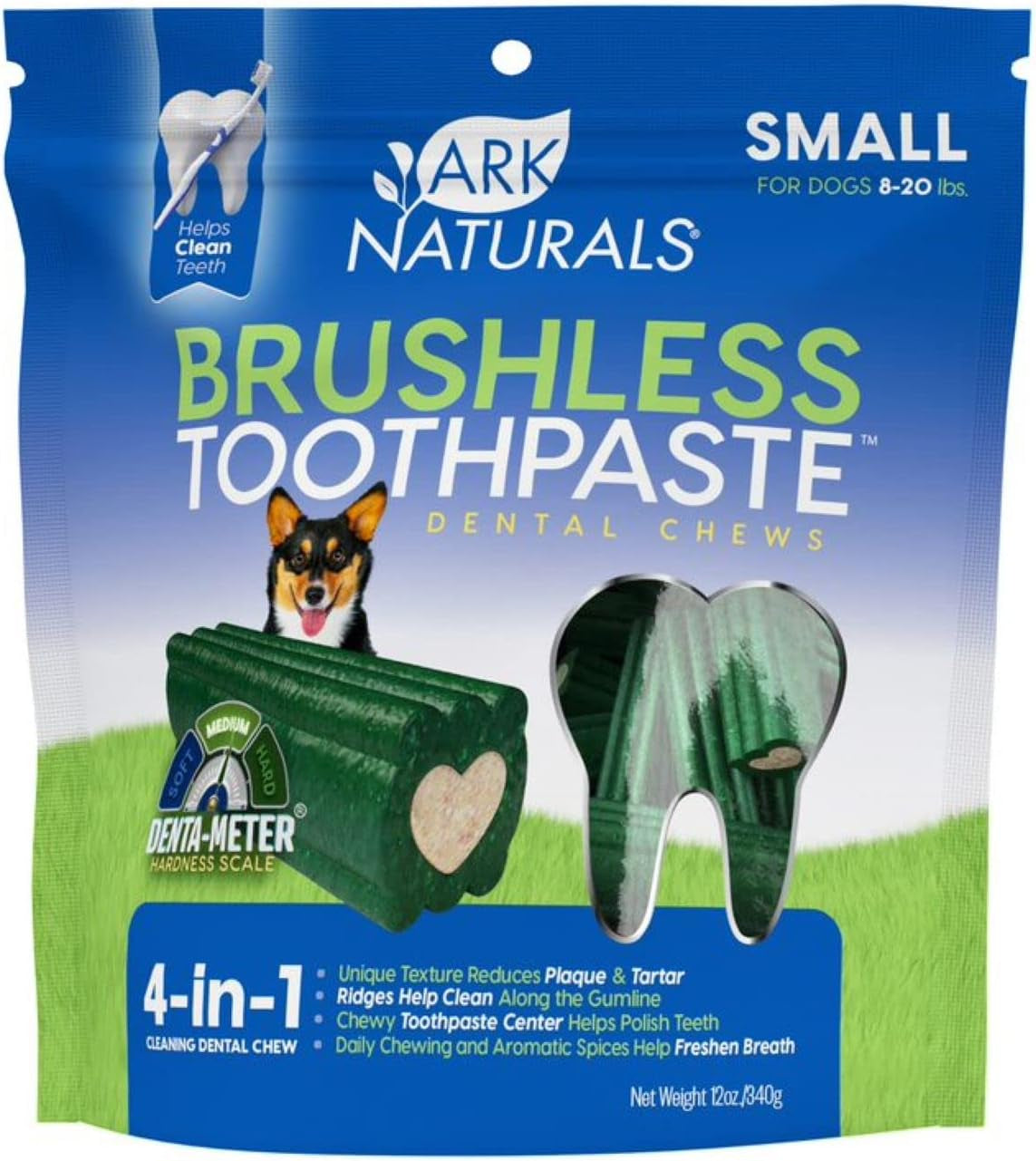 Ark Naturals Soft Brushless Toothpaste, Dog Dental Chews for Small Breeds, Freshens Breath, Unique Texture Helps Reduce Plaque & Tartar, 12Oz, 1 Pack
