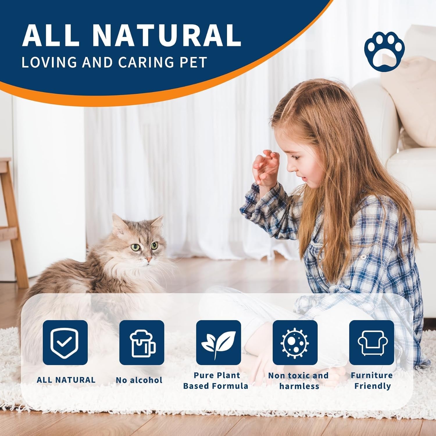 Cat Deterrent Spray: 200ML Cat Repellent Indoor for Cat and Kitten, Cat Scratch Deterrent for Furniture, Effective Cat Repellent Spray Training Aid for Furniture, Curtains, Sofas, Indoor & Outdoor