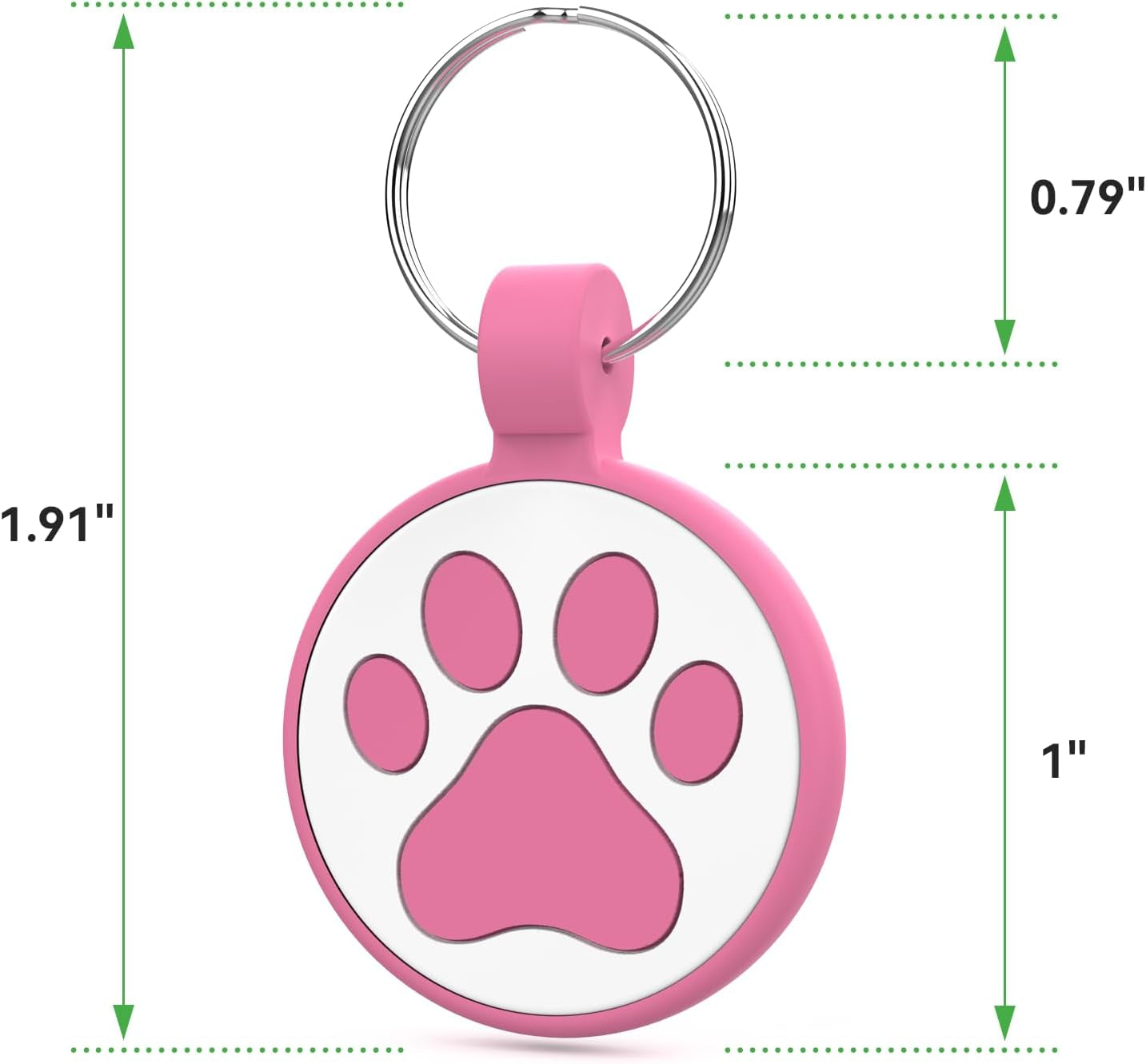 QR Code Cat Tag, Modifiable Pet Online, Multiple Emergency Contact, Silicone Cat Tag, Lightweight, Collar Accessories, Personalized Cat Tag Medium to Large Breeds - 1.25", Black & Rose & Blue