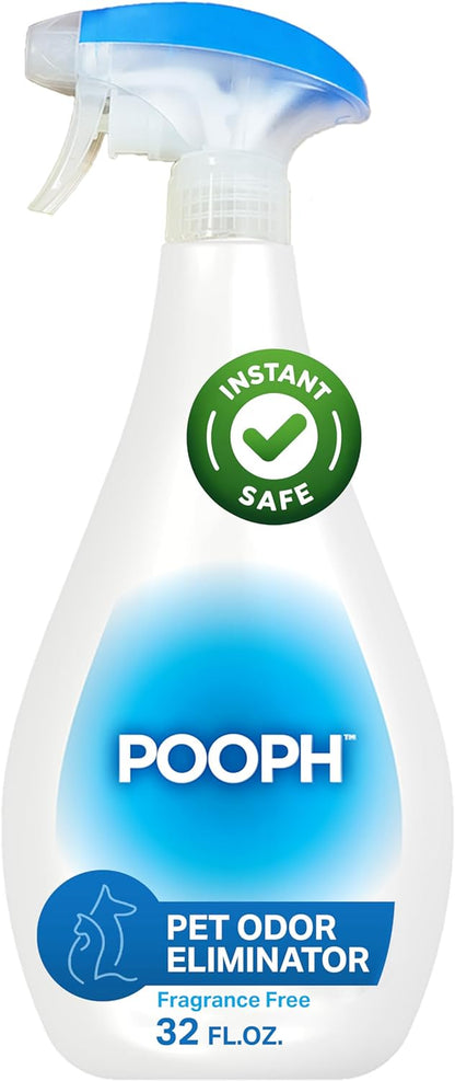 Pooph Pet Odor Eliminator and Litter Box Deodorizer - 2-32Oz Bottles - Dismantles Odors on a Molecular Basis, Freshens Cat Litter Boxes, Removes Urine, Feces, and Ammonia Odors