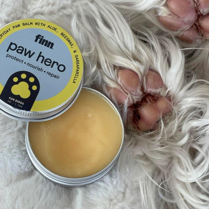 Finn Paw Hero | Natural Revitalizing Dog Paw Balm | Protect, Nourish & Repair Paws from Pavement, Dryness, & Spring Adventures - 1.75 Oz