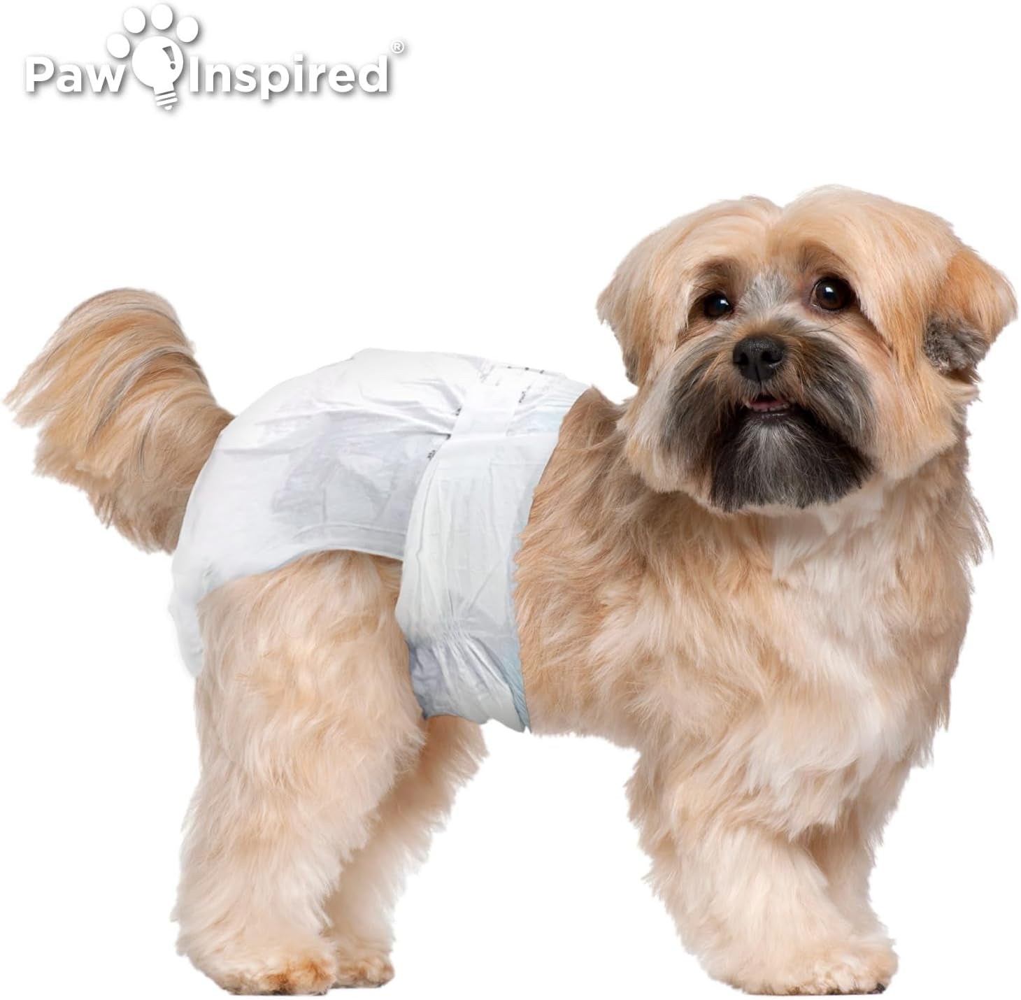 Paw Inspired 32Ct Disposable Dog Diapers | Female Dog Diapers Ultra Protection | Diapers for Dogs in Heat, Excitable Urination, or Incontinence (X-Small)
