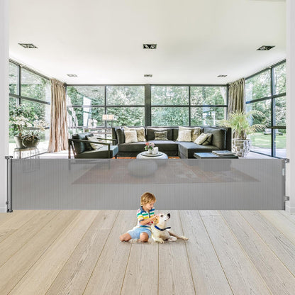180 Inch Extra Wide Baby Gates for Large Openings Extra Long Retractable Dog Gate for Living Room, Kitchen, Dining Room, Bottom of Stairs, Doorway, Fireplace, Garage, Porch, Deck, Patio, Backyard