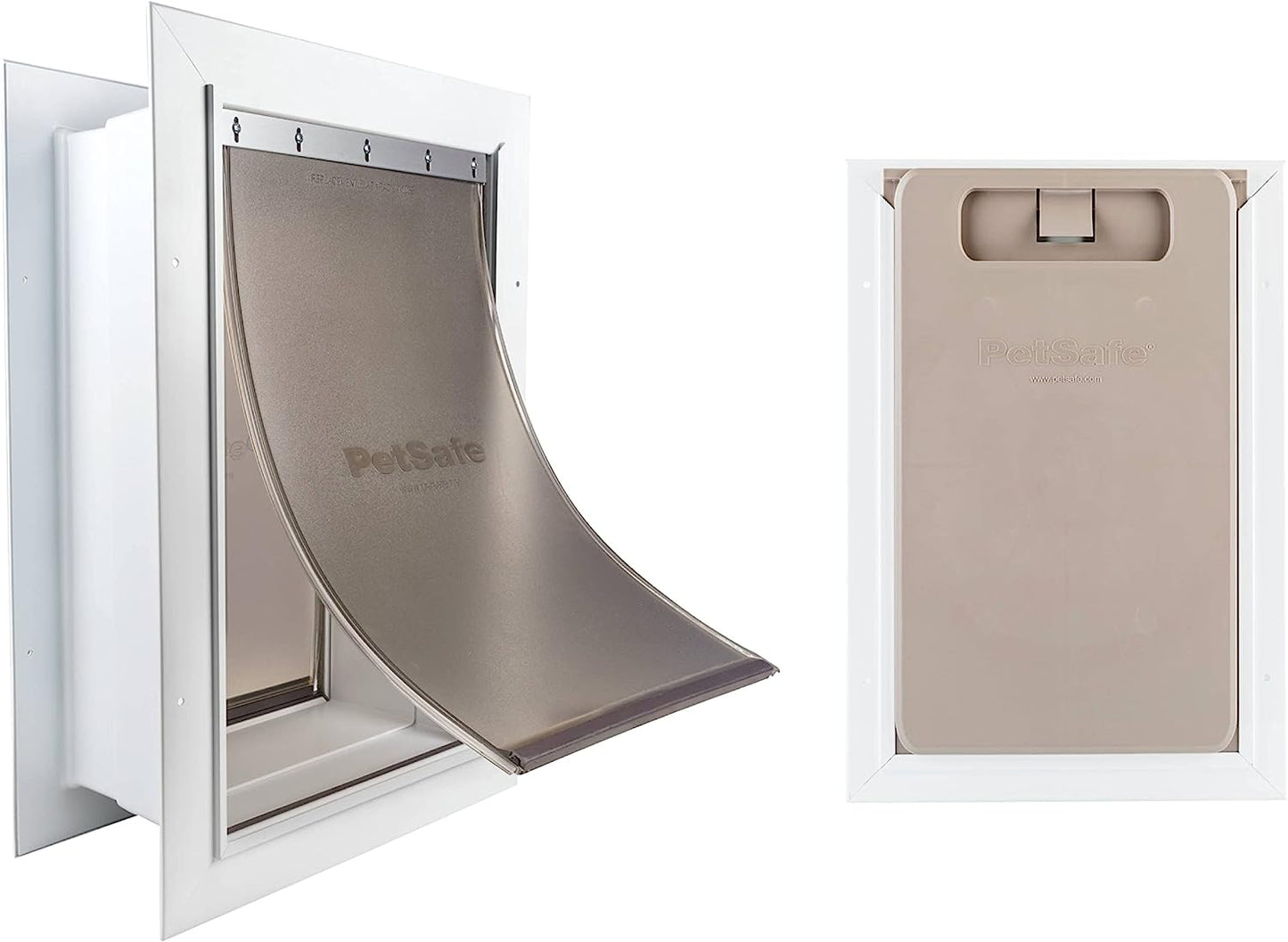 Petsafe NEVER RUST Wall Entry Pet Door - Telescoping Frame - Insulates Better than Metal Doors, Energy Efficient Cat & Dog Door - Interior & Exterior Walls, Weatherproof, Easy to Install & Clean - L