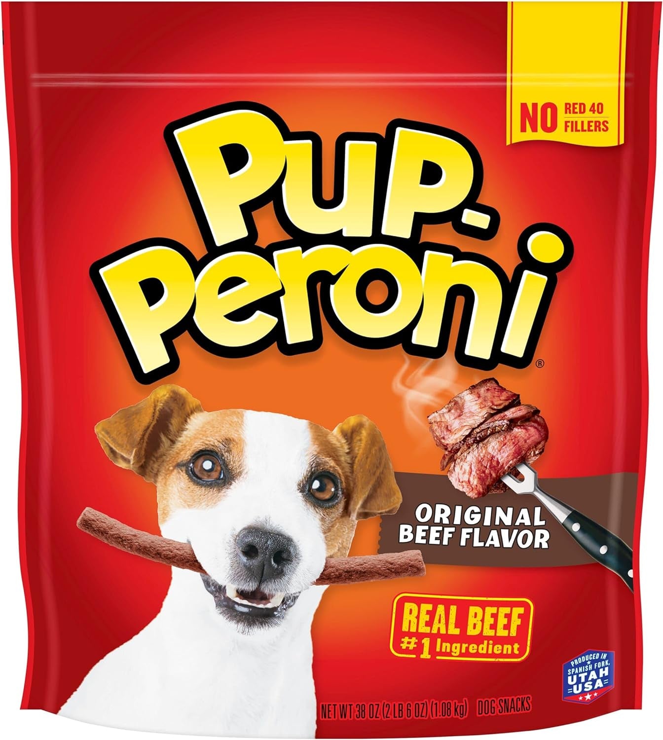 Pup-Peroni Dog Treats, Original Beef Flavor, 38 Ounce, Made with Real Beef, No Red 40 or Fillers