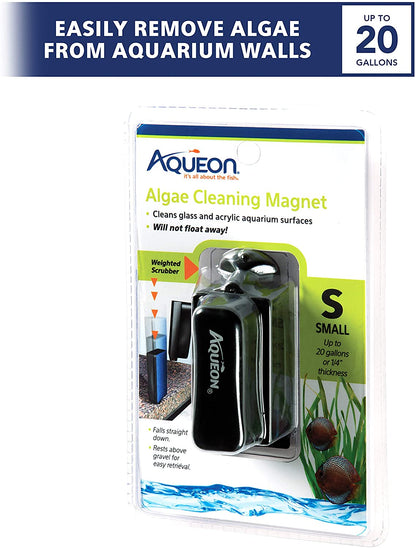 Aqueon Aquarium Algae Cleaning Magnets Glass/Acrylic, Small, Black