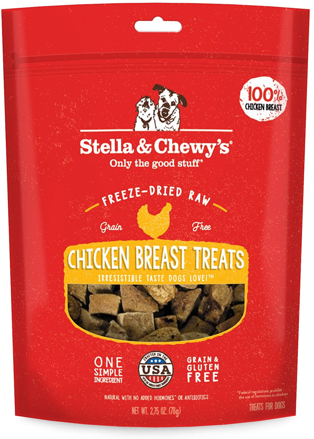 Stella & Chewy'S Freeze-Dried Raw Single Ingredient Chicken Breast Treats, 2.75 Oz. Bag