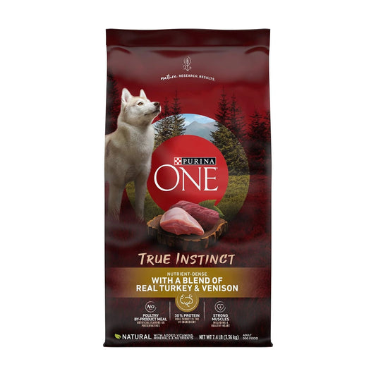 Purina One True Instinct Real Turkey for Adult Dog, 7.4 Lb Bag