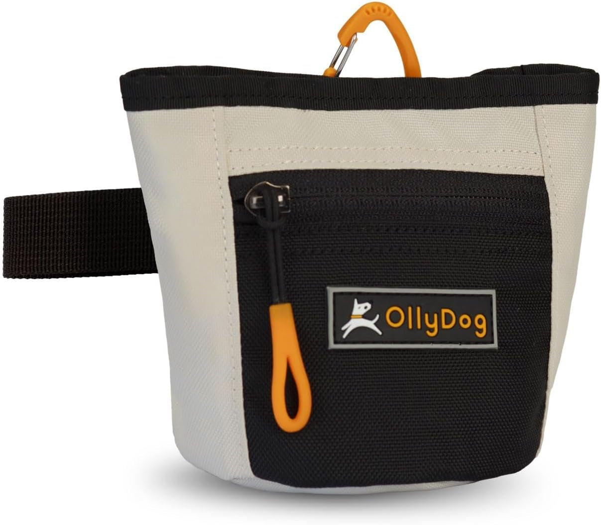 Ollydog Goodie Treat Bag, Dog Treat Pouch, Waist Belt Clip for Hands-Free Training, Magnetic Closure, Dog Training and Behavior Aids, Three Ways to Wear (Bluff)