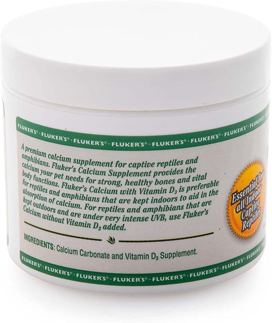 Fluker's Calcium Reptile Supplement with added Vitamin D3, 4 oz.