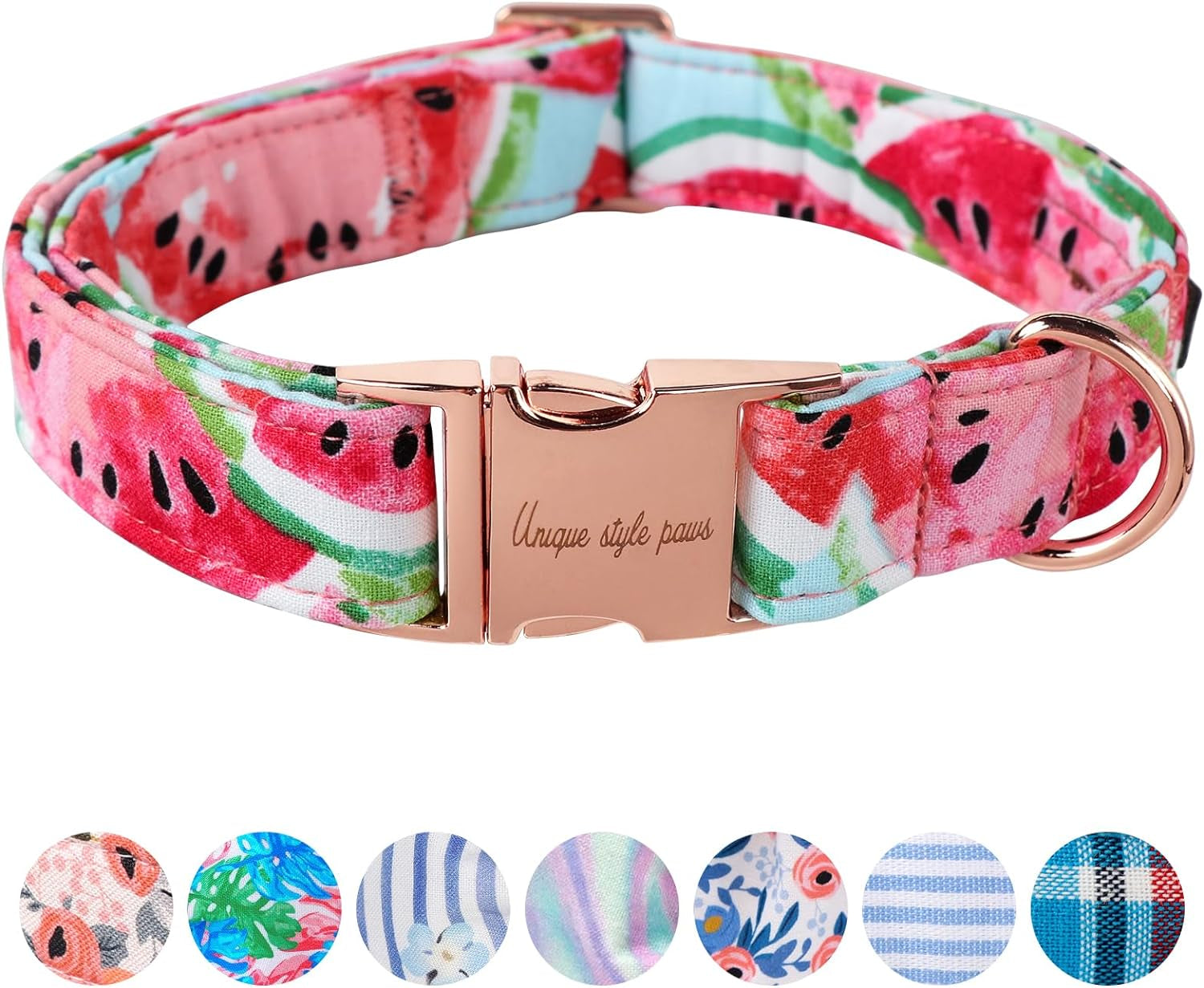 Unique Style Paws Dog Collar Metal Buckle Collar Gift for Small Medium Large Boys Girls Dogs